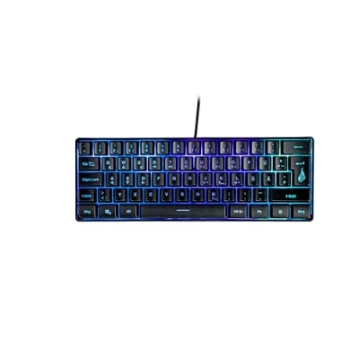 Imagen de SureFire Kingpin X1 60% Gaming Keyboard German, Multimedia pequeño y móvil, Teclado RGB con iluminación, 25 Teclas Anti ghosting, disposición Alemana QWERTZ
