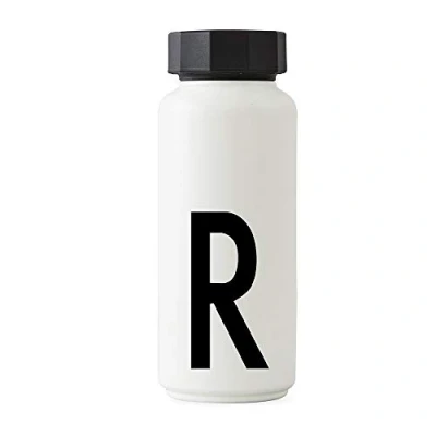 Imagen de Design Letters Botella de Agua Blanco 500 Ml (A Z) Acero Inoxidable para niño, adults Termica Libre BPA/BPS Cantimplora Termo con Aislamiento Vacío Doble Pared