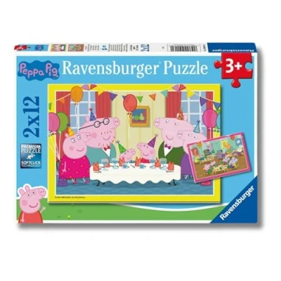 Imagen de Ravensburger Puzzle: Peppa Pig, Puzzles Infantiles 3 Años o Más, 2x12 piezas, Rompecabezas, Regalos Niños Años, 26,5x18cm