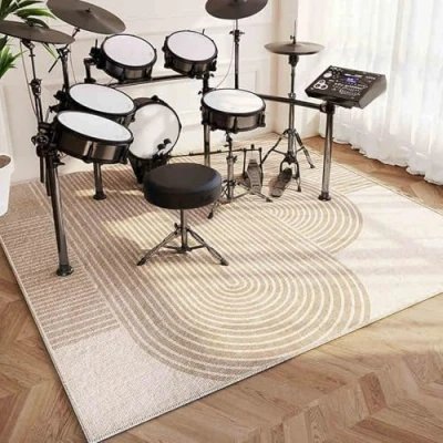 Imagen de Alfombra Bateria, Tambor Alfombrillas Antideslizantes, Alfombras Acusticas, para baterías Percusion Bateria Acustica Electronico, 230 x 200 cm
