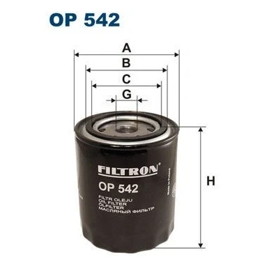 Imagen de Filtro de aceite FILTRON OP542