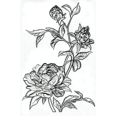 Imagen de Sizzix 3 D Texture Fades Embossing Folder Mini Roses by Tim Holtz, 665632 Carpeta 3D, diseño pequeñas, de Estampado plástico PP, Multicolor, Talla única