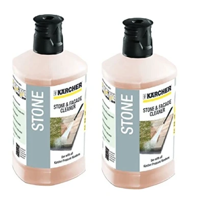 Imagen de Karcher Stone Limpiador de fachadas 3 en 1, botella detergente para lavadora a presión, K2, K4, K5, K7, 1 litro, 2 unidades