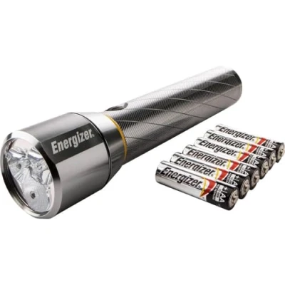 Imagen de Energizer Profesional Linterna metálica para uso profesional, 1500 lúmenes, 230 m alcance, resistencia caída 1 y funciona con 6 pilas AA