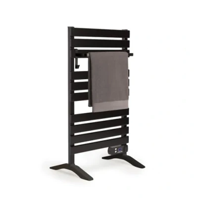 Imagen de CREATE / Warm Towel 500W Toallero eléctrico Negro con Patas Estante 1 Barra 103x5x55 cm/para Suelo o Pared, Temporizador, Pantalla LCD, bajo Consumo