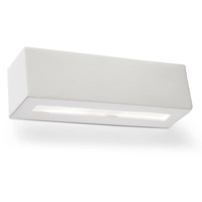 Imagen de SOLLUX lighting Vega Lámpara De Pared Cerámica Diseño Moderno Altamente Versátil Bombilla Reemplazable E27, 1 x 60 W Blanco, 32,5 9,5 cm