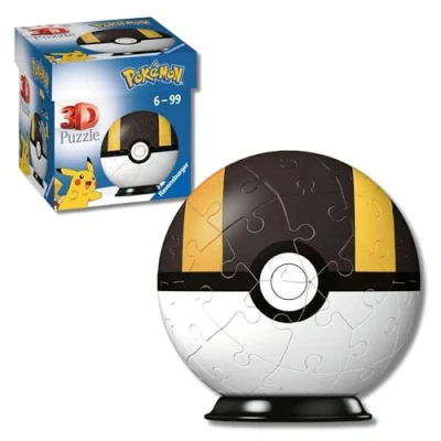Imagen de Ravensburger Puzzle 3D, Pokémon Hyper Ball, Maqueta para Adultos y Niños de 6+ Años, Rompecabezas 55 Piezas