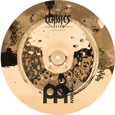 Imagen de Meinl Cymbals Classics Custom Extreme Metal Plato China de 16 pulgadas (40,64cm) Platillos Batería Bronce B12, Acabado Brillante (CC16EMCH B)