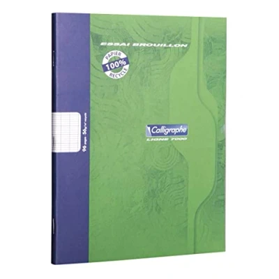 Imagen de Clairefontaine 2196C Cuaderno de caligrafía (17 x 22 cm, 48 hojas, papel reciclado 56 g), color verde