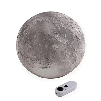 Imagen de Basic Fun Uncle Milton 18025 Ever Wonder Moon In My Room Luna Luz de Noche con Control Remoto, sólido, color gris, Talla única 90805102