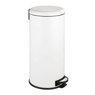 Imagen de Wenko Cubo de Pedal Leman Easy Close Blanco 30 L con Mecanismo Cierre Suave