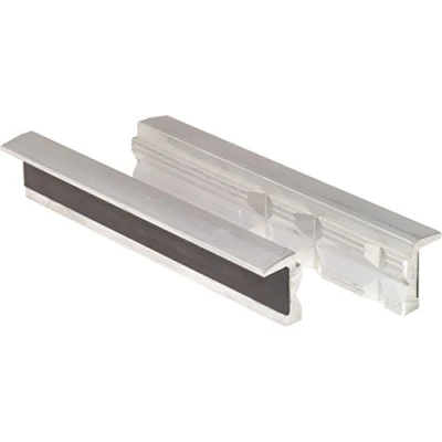 Imagen de KS Tools 914.0087 Mordazas protectoras de aluminio con sujeciones trapezoidales para tornillo banco, 140 mm