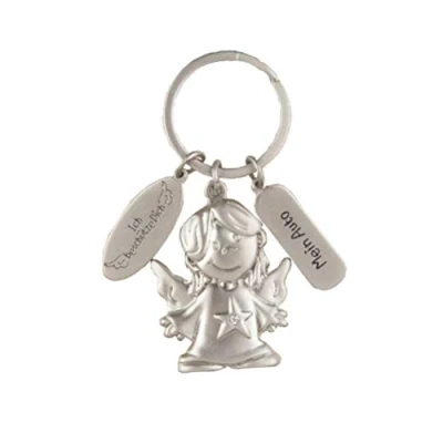 Imagen de Depesche 7518 001 Llavero de metal, diseño ángel la guarda, color azul