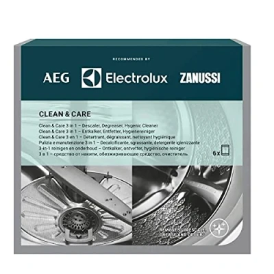 Imagen de AEG M3GCP400 Limpieza y Cuidado para Lavadoras Lavavajillas 3 en 1 (6 unidades): Descalcificador, Desengrasante Desinfectante
