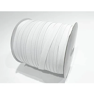 Imagen de 100 Metros Cinta Elástica de Costura, 5 Anchos Para Elegir, Goma Coser, Elástico Ropa, Manualidades, Hogar, Blanco, (10mmX100M, 101)