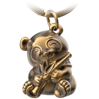 Imagen de FABACH panda oso llavero Tao Bonito amuleto de la suerte para mujer mejor amiga regalo los amantes osos, bronce, 1, Moderno