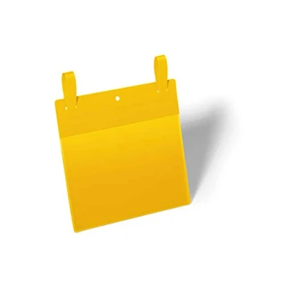 Imagen de Durable 174904 Bolsa de malla con solapas A5 transversal, paquete 50, amarillo