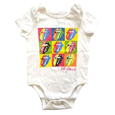 Imagen de The Rolling Stones Body para Bebé Dos Tonos (0 3 Meses) (Blanco)