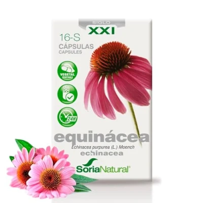 Imagen de Soria Natural Equinácea en cápsulas Refuerza tus defensas de forma Ayuda al sistema inmunológico Extracto Planta 100% Alta Absorción 30