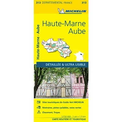 Imagen de Carte Départementale Aube, Haute Marne: Map