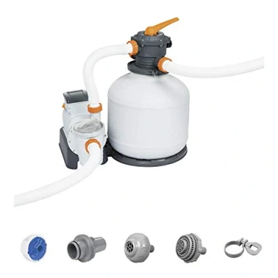 Imagen de Bestway Flowclear™ Filtro de Arena con Temporizador, 11,355 l/h, plástico, Color Gris