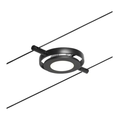 Imagen de Paulmann 94419 CorDuo Sistema de Cable LED Spot RoundMac DC incl. 1x4,5 W extensible Negro mate, cromado metálico 3000 K