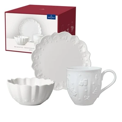 Imagen de Villeroy &amp; Boch Toy&#039;s Delight Royal Classic set de desayuno, 6 piezas, platos tazones para cereales, tazas, porcelana primera calidad, apto lavavajillas y microondas