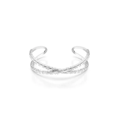 Imagen de Swarovski Brazalete Hyperbola, Símbolo del infinito, Blanco, Baño de rodio, M