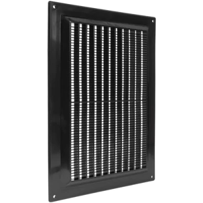 Imagen de Repa Market 8 x 5 pulgadas (dimensiones interiores) plástico negro Cubierta de Ventilación rectangular para conducto Rejilla Malla protectora HVAC