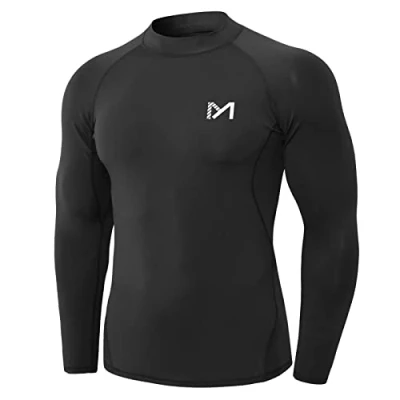 Imagen de MEETYOO Camiseta Compression Hombre, Hombre Ropa deportiva Manga Larga Base Layers para Running Gym Ciclismo