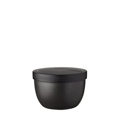 Imagen de Mepal Snackpot Ellipse Recipiente para Alimentos guardar y Transportar Aperitivos Apto Congelador, Microondas Lavavajillas 350 ml Nordic Black