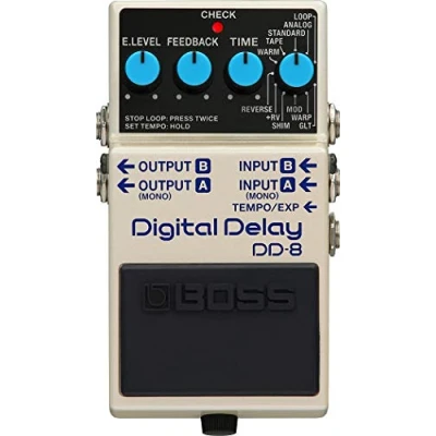 Imagen de Pedal BOSS DD 8 Digital Delay — Amplio rango sonoro y máxima potencia de delay, configuración mono o estéreo con 11 modos