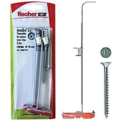 Imagen de Fischer 540175 Tacos para Yeso Duotec 10 S K con Tornillo, Gris, mm