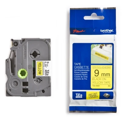 Imagen de Brother TZE S621 Cinta, 8 m x 9 mm, Color Amarillo y Negro