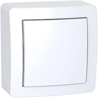 Imagen de Schneider Electric ALB62051P Alrea Interruptor de encendido y apagado (con marco sobresaliente), color blanco