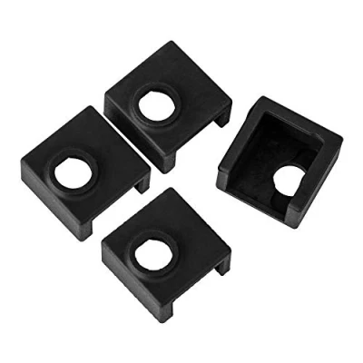 Imagen de TUZUK Impresora 3D Bloque calentador Cubierta de silicona MK7 / MK8 MK9 Hotend Compatible con Creality CR 10,10S, S4, S5, Ender 3, ANET A8 Paquete 4 (Negro)