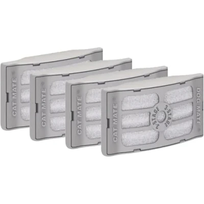 Imagen de Cat Mate Pet Cartuchos de Filtro 3 etapas para Uso con Fuentes Dog Modelos 335, 385, 410, 411, 412 y 413, 4 Unidades