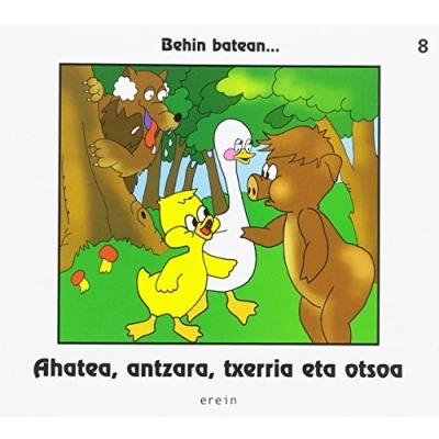 Imagen de AHATEA ANTZARA TXERRIA ETA OTSOA EUS: 8 (BEHIN BATEAN EUSK)
