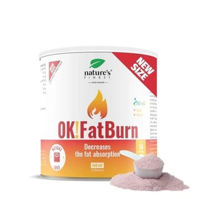 Imagen de Nature&#039;s Finest by Nutrisslim OK!Fatburn Quemagrasas Potente y Rapido, Bloqueador Carbohidratos Grasas, Con L Carnitina, ID Alg, tirosina, Vitamina C para Adelgazar