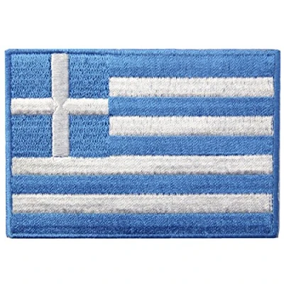Imagen de Bandera de Grecia Emblema Nacional Parche Bordado Aplicación con Plancha