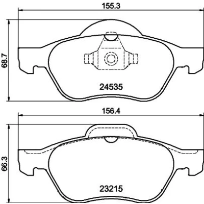 Imagen de HELLA 8DB 355 013 271 Juego de pastillas freno no preparado para indicador desgaste con accesorios RENAULT: MEGANE 2, CLIO 3, SCENIC 2