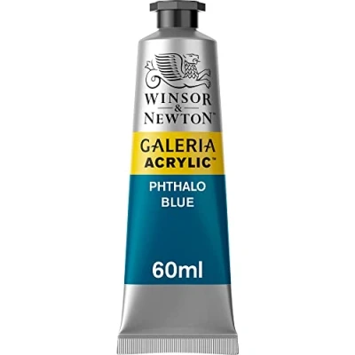 Imagen de Winsor &amp; Newton Galeria Tubo de Pintura Acrílica, Azul Ftalo, 60 ml (Paquete 1),