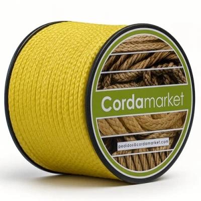 Imagen de Cordamarket driza trenzada 4 mm dyneema 100% sk75 amarillo 20 mts