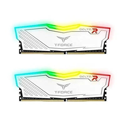 Imagen de TEAMGROUP Team T Force Delta RGB DDR4 Memoria para Videojuegos, 2 x 8 GB, 3200 MHz, 288 Pines DIMM, Color Blanco