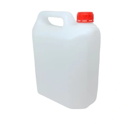 Imagen de Garrafa PVC de 10l para descarga desagüe aire acondicionado con asa Bidón plástico color blanco y tapón rojo 34x26x15 cm