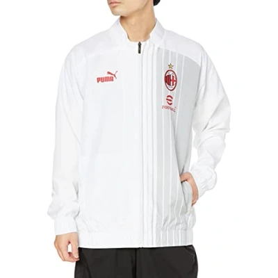 Imagen de AC Milan 769276 Prematch Jacket Chaqueta Hombre Blanco Tango Rojo M