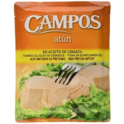 Imagen de CAMPOS Conserva de atún en aceite girasol, pouch/bolsa 500 gr