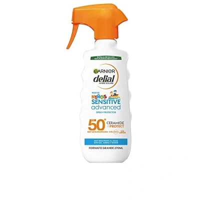 Imagen de GARNIER DELIAL Pistola Solar Muy Alta Protección FPS50+ Niños Para Pieles Sensibles Y Resistente Al Agua, Arena, Sal Cloro 270 ml