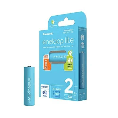 Imagen de Panasonic Eneloop SY3052739 Pack de 2 Pilas Recargables, AA