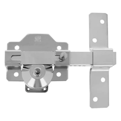 Imagen de Amig Cerrojo de Sobreponer para Puertas con Cilindro Seguridad y Pestillo Apertura Acero Color Plateado 70 mm Incluye 5 Llaves Punto 88 x 153